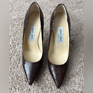 Jimmy Choo Snakeskin Pumps size 37.5